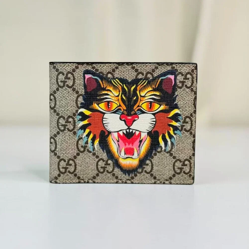Gucci GG Logo Supreme Limited Edition Wallet Iconic Tiger Design